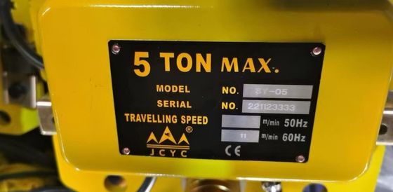 Single Phase 2 Ton Electric Chain Hoist With Trolley Wireless Remote Control